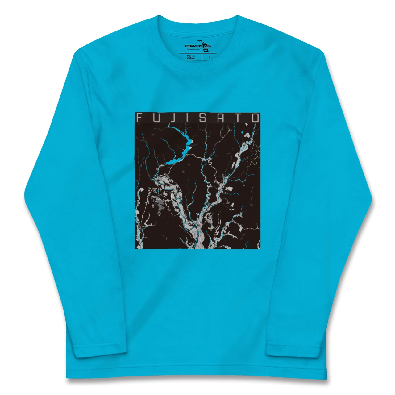 【藤里(秋田県)】地図柄ロングスリーブTシャツ