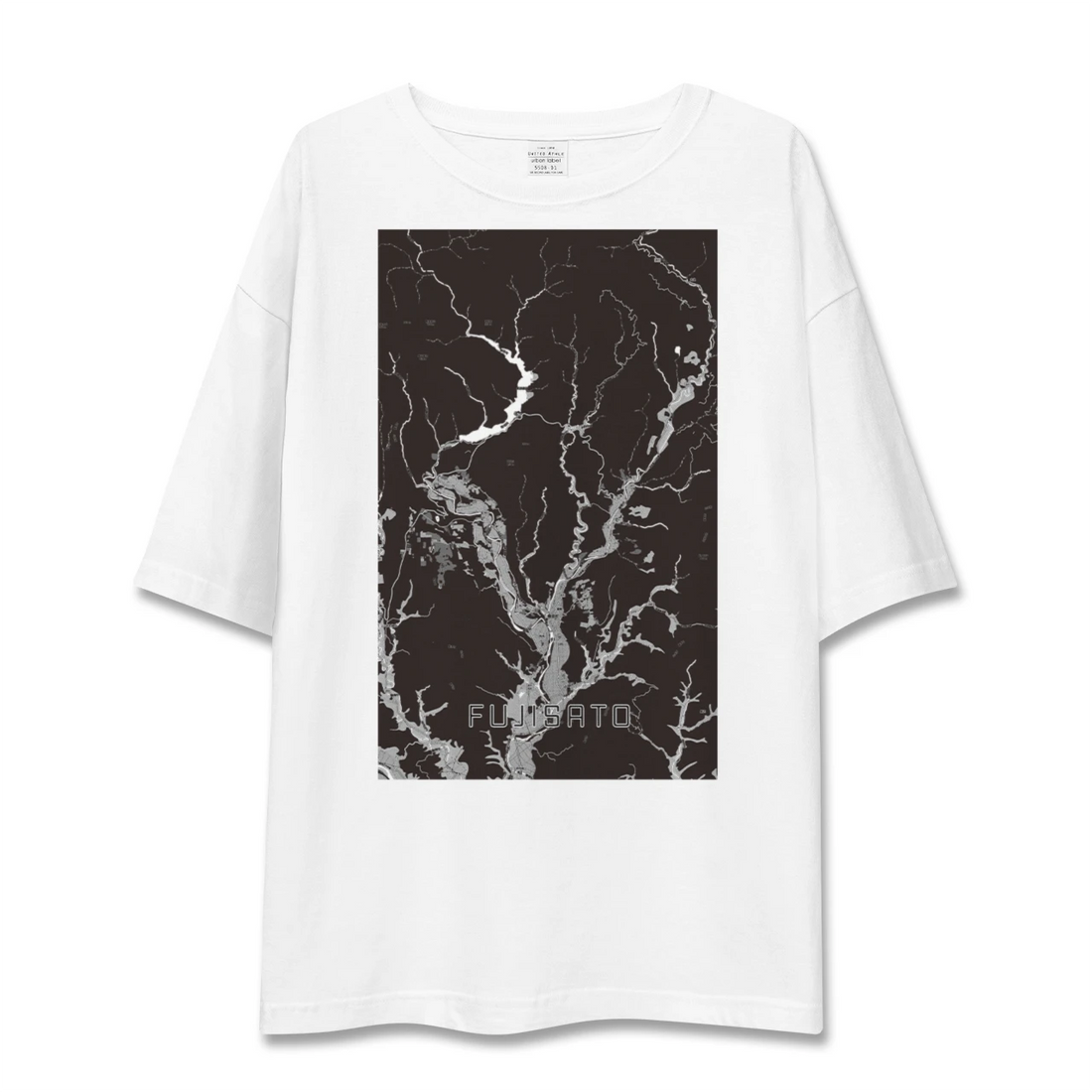 【藤里(秋田県)】地図柄ビッグシルエットTシャツ