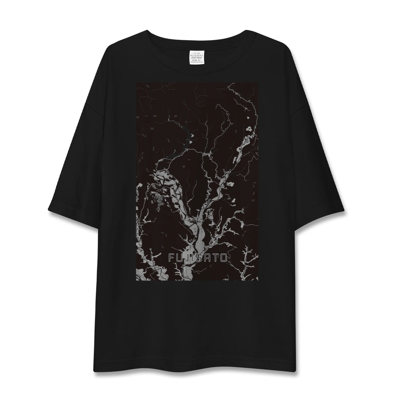 【藤里(秋田県)】地図柄ビッグシルエットTシャツ