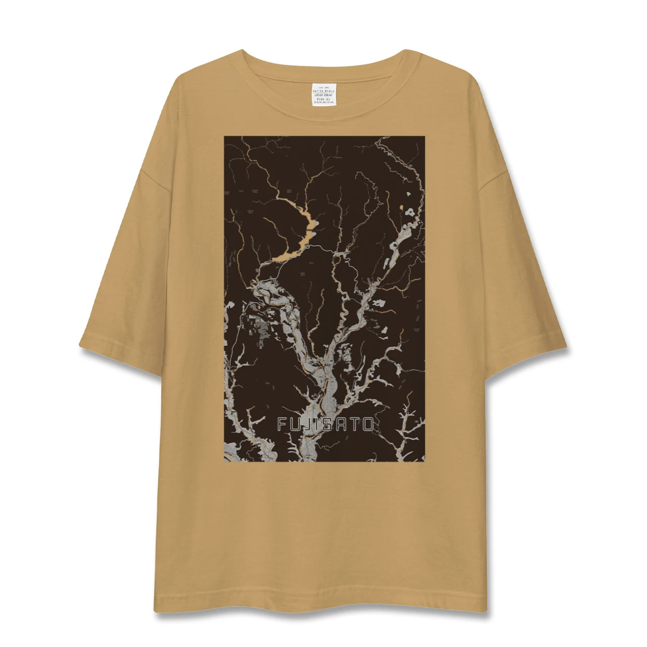 【藤里(秋田県)】地図柄ビッグシルエットTシャツ