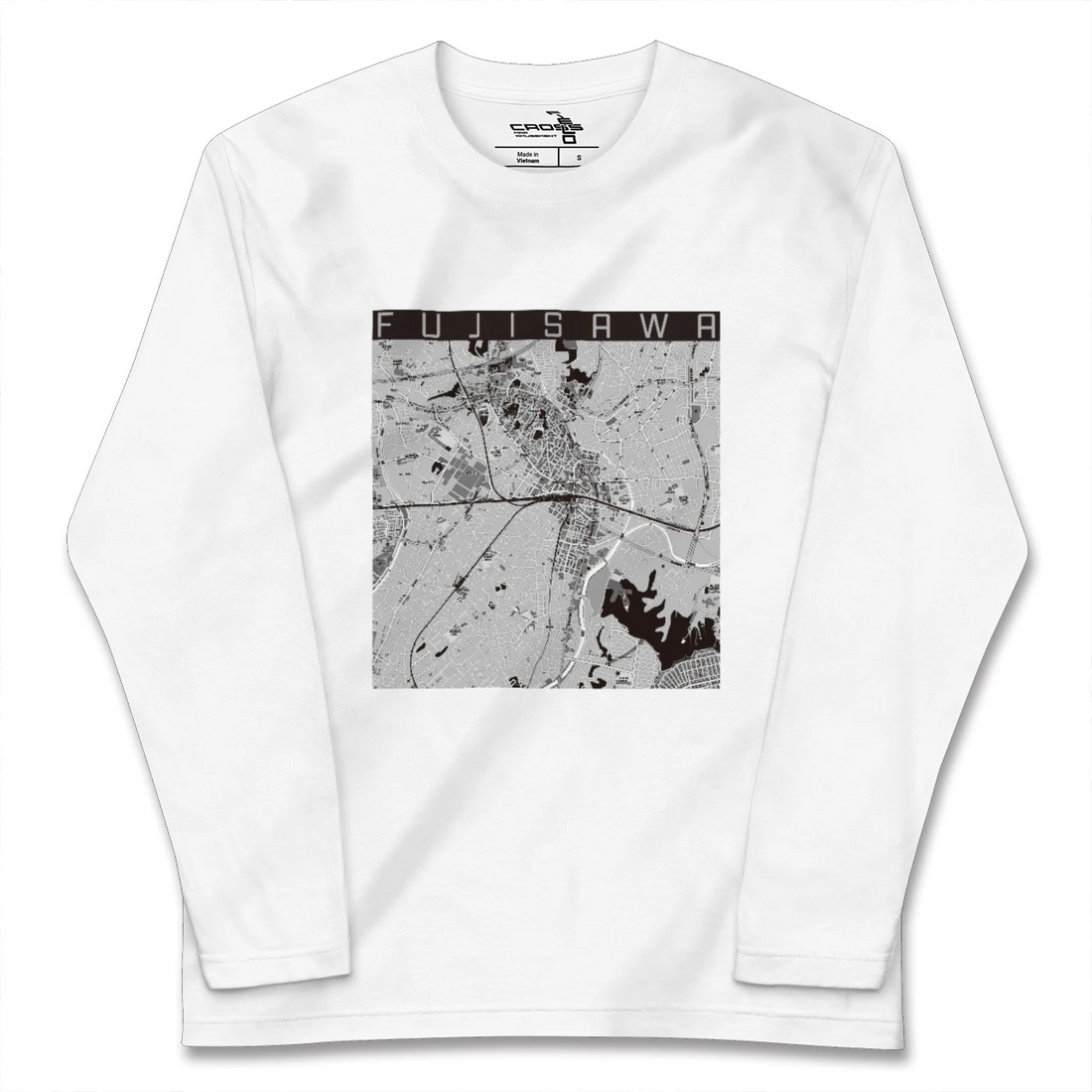 【藤沢(神奈川県)】地図柄ロングスリーブTシャツ