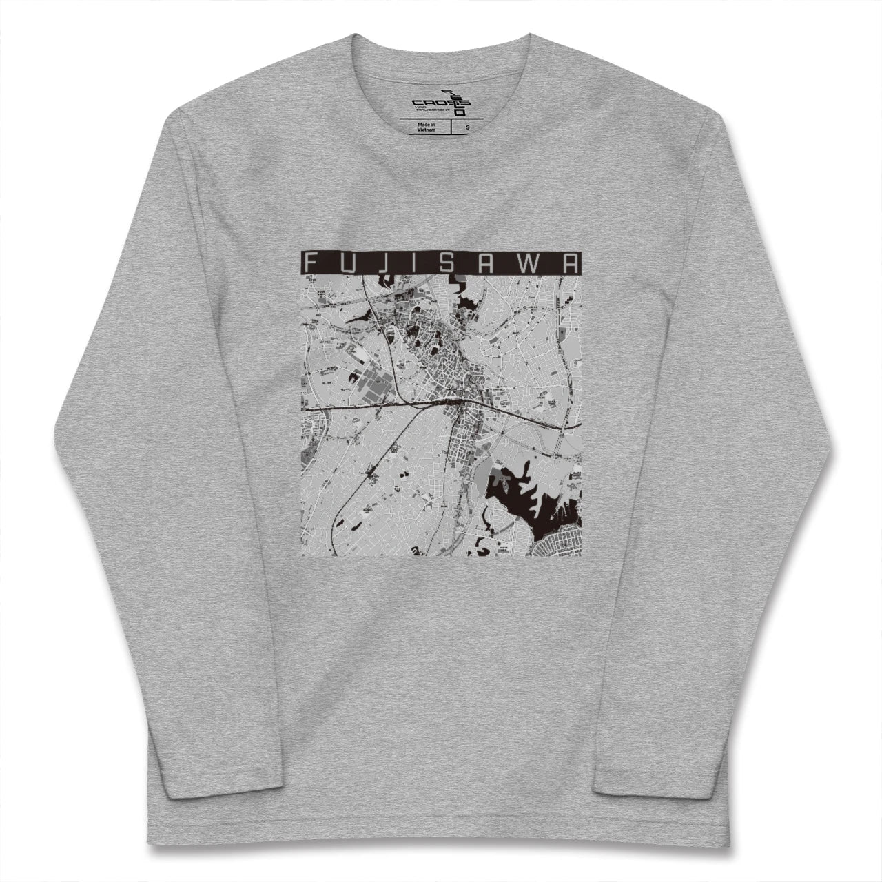 【藤沢(神奈川県)】地図柄ロングスリーブTシャツ