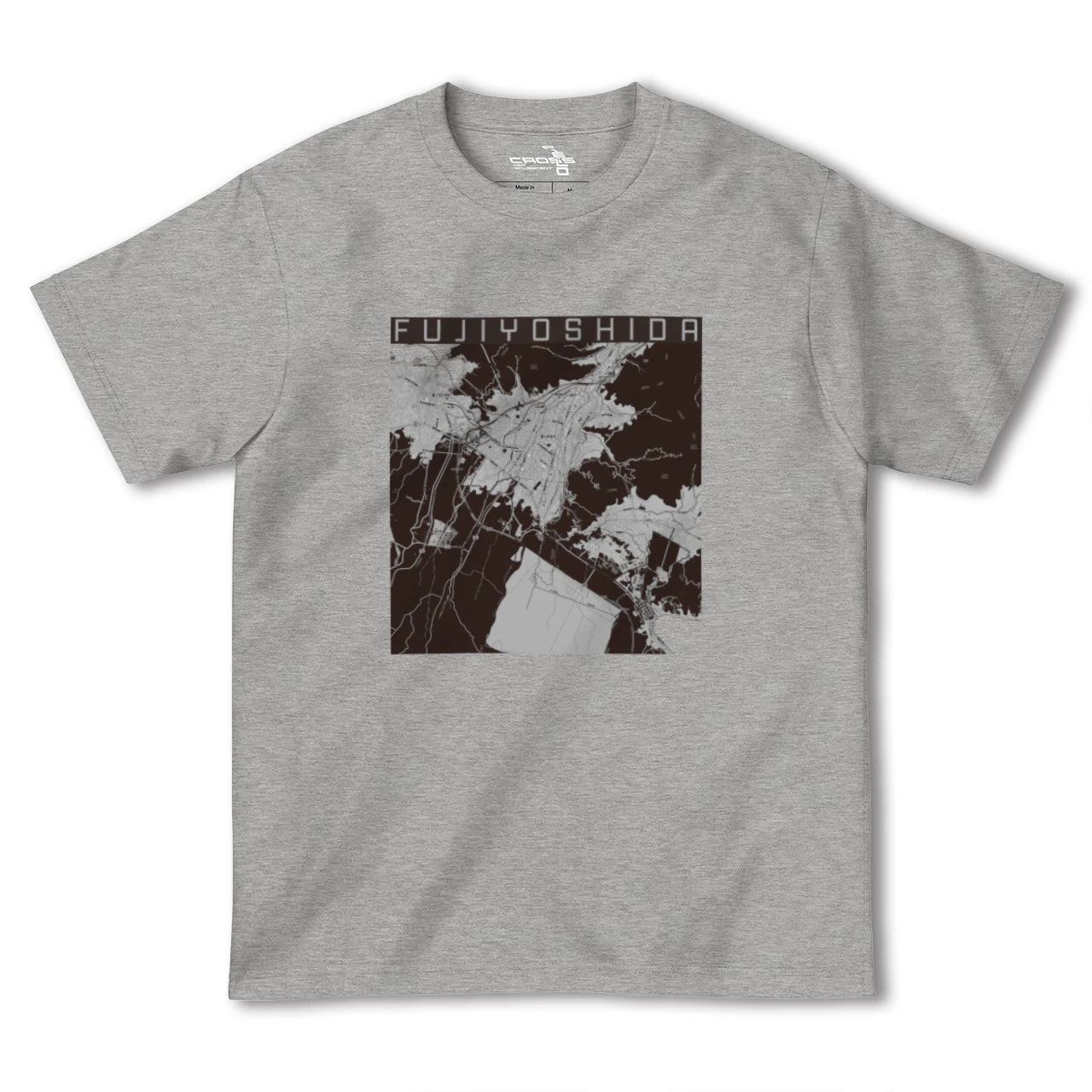 【富士吉田(山梨県)】地図柄ヘビーウェイトTシャツ