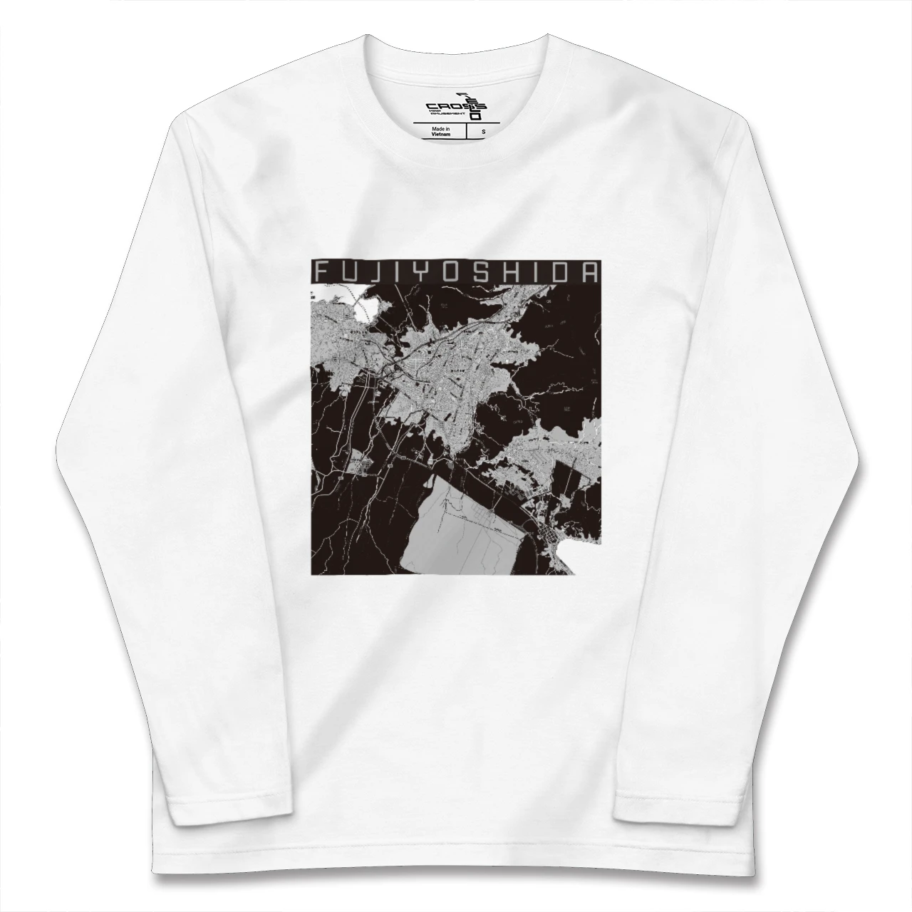 【富士吉田(山梨県)】地図柄ロングスリーブTシャツ