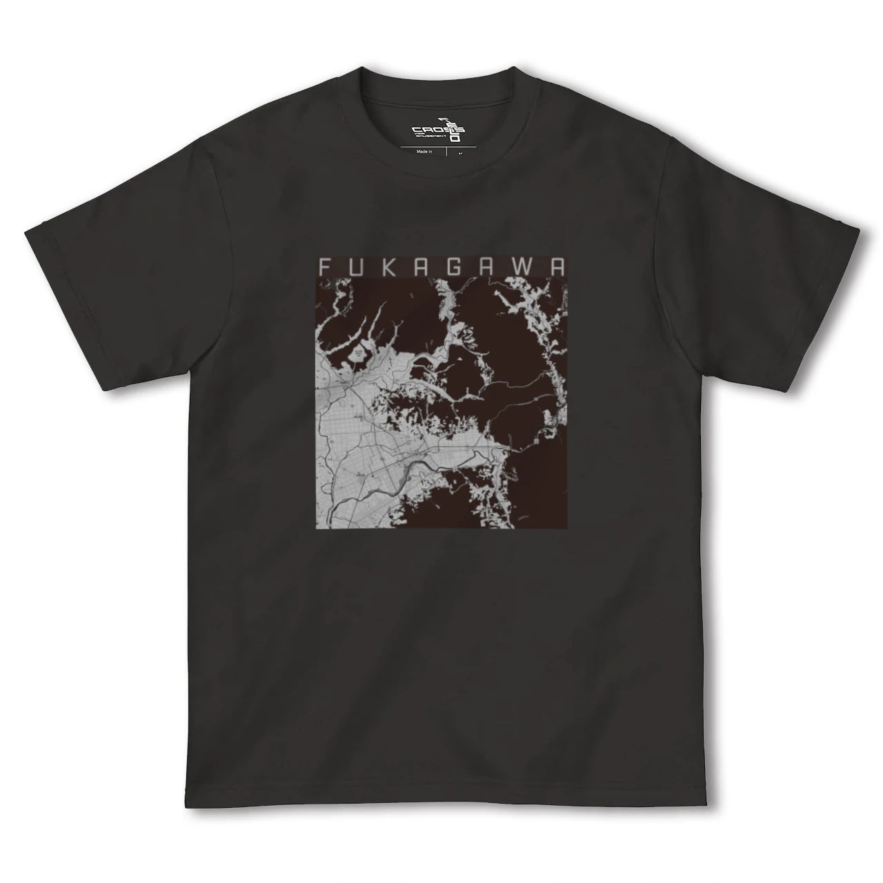【深川(北海道)(北海道)】地図柄ヘビーウェイトTシャツ