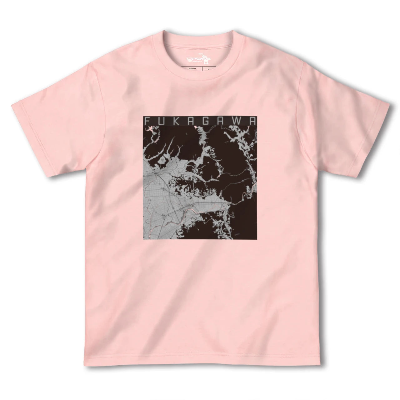 【深川(北海道)(北海道)】地図柄ヘビーウェイトTシャツ