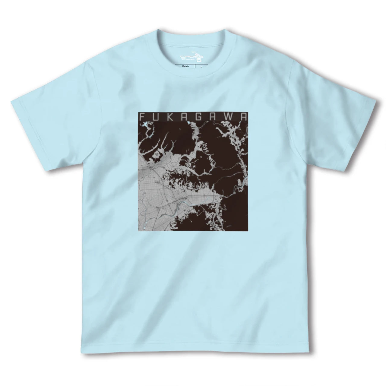 【深川(北海道)(北海道)】地図柄ヘビーウェイトTシャツ