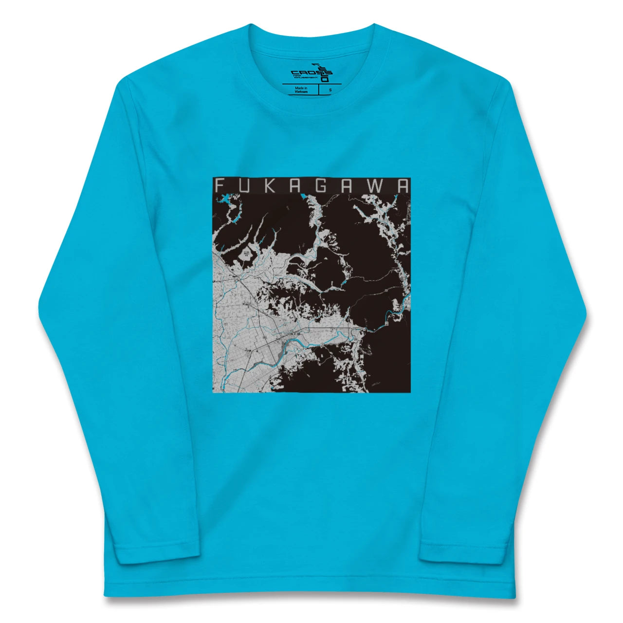 【深川(北海道)(北海道)】地図柄ロングスリーブTシャツ