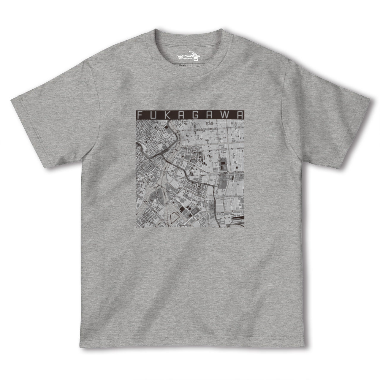 【深川2(東京都)】地図柄ヘビーウェイトTシャツ