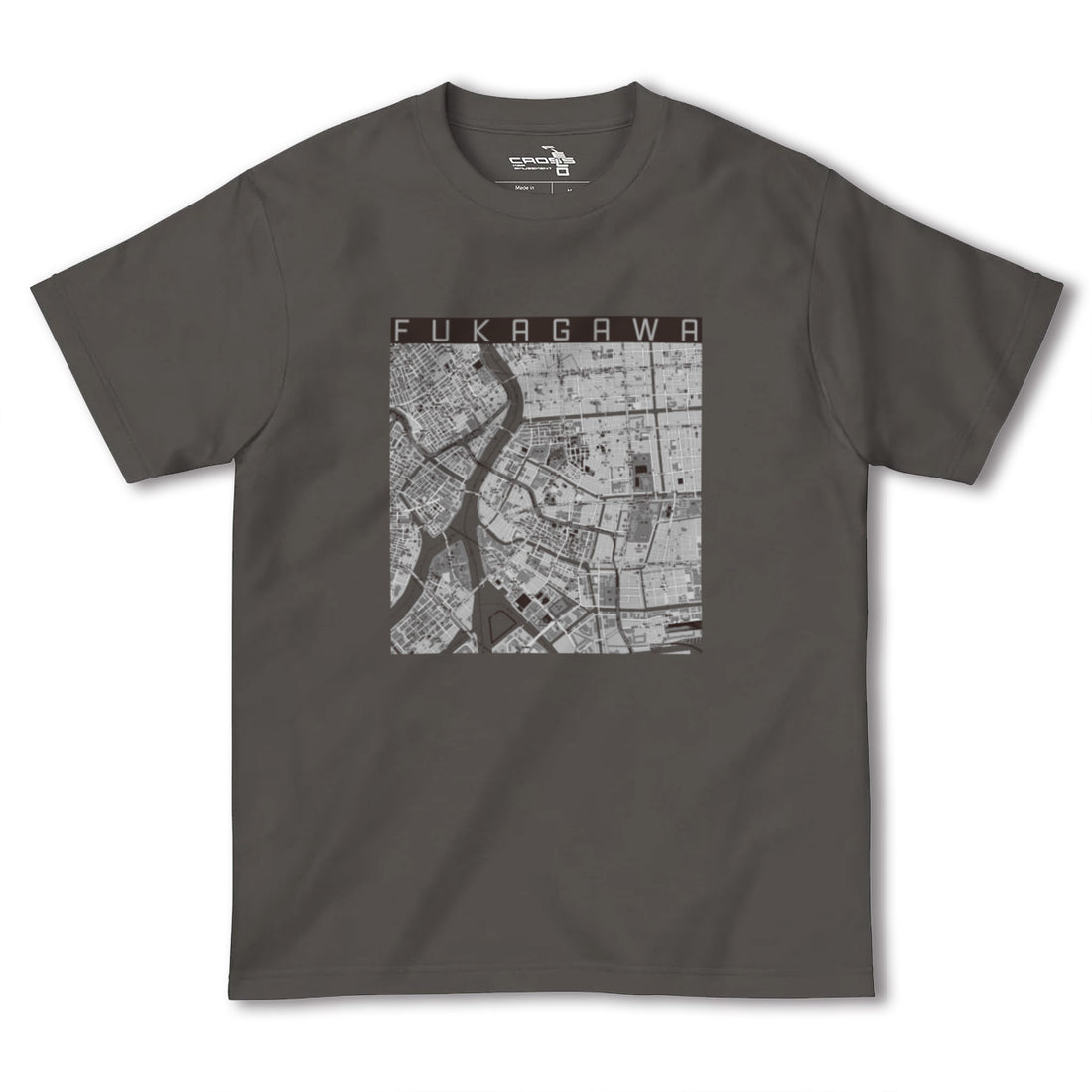 【深川2(東京都)】地図柄ヘビーウェイトTシャツ