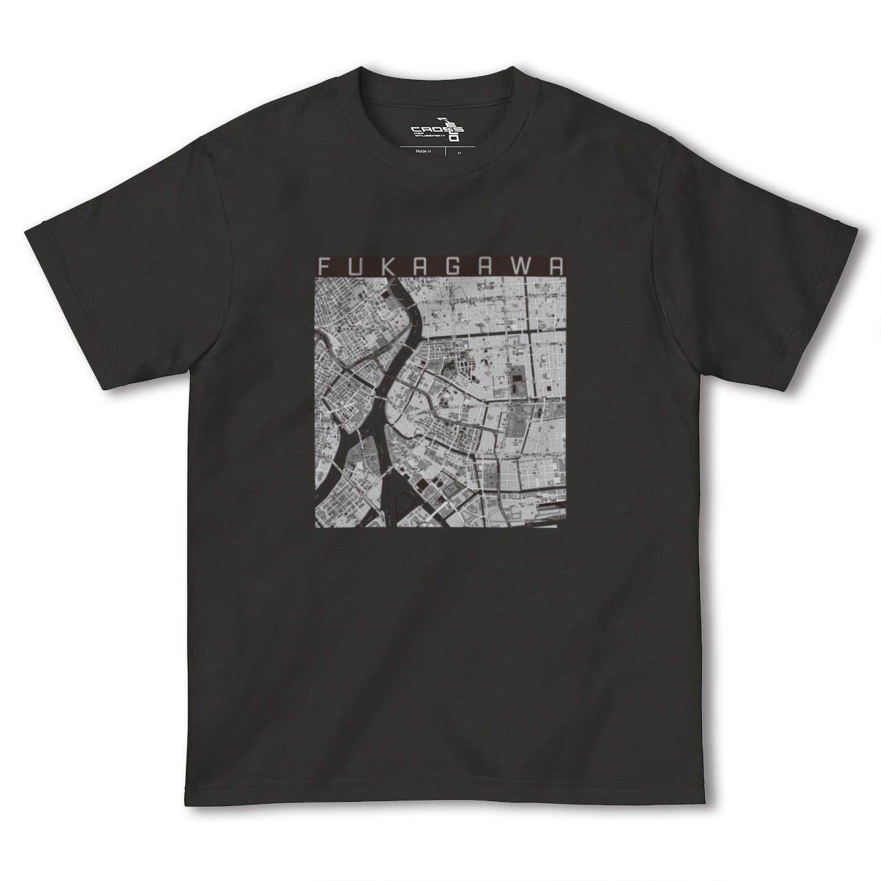 【深川2(東京都)】地図柄ヘビーウェイトTシャツ