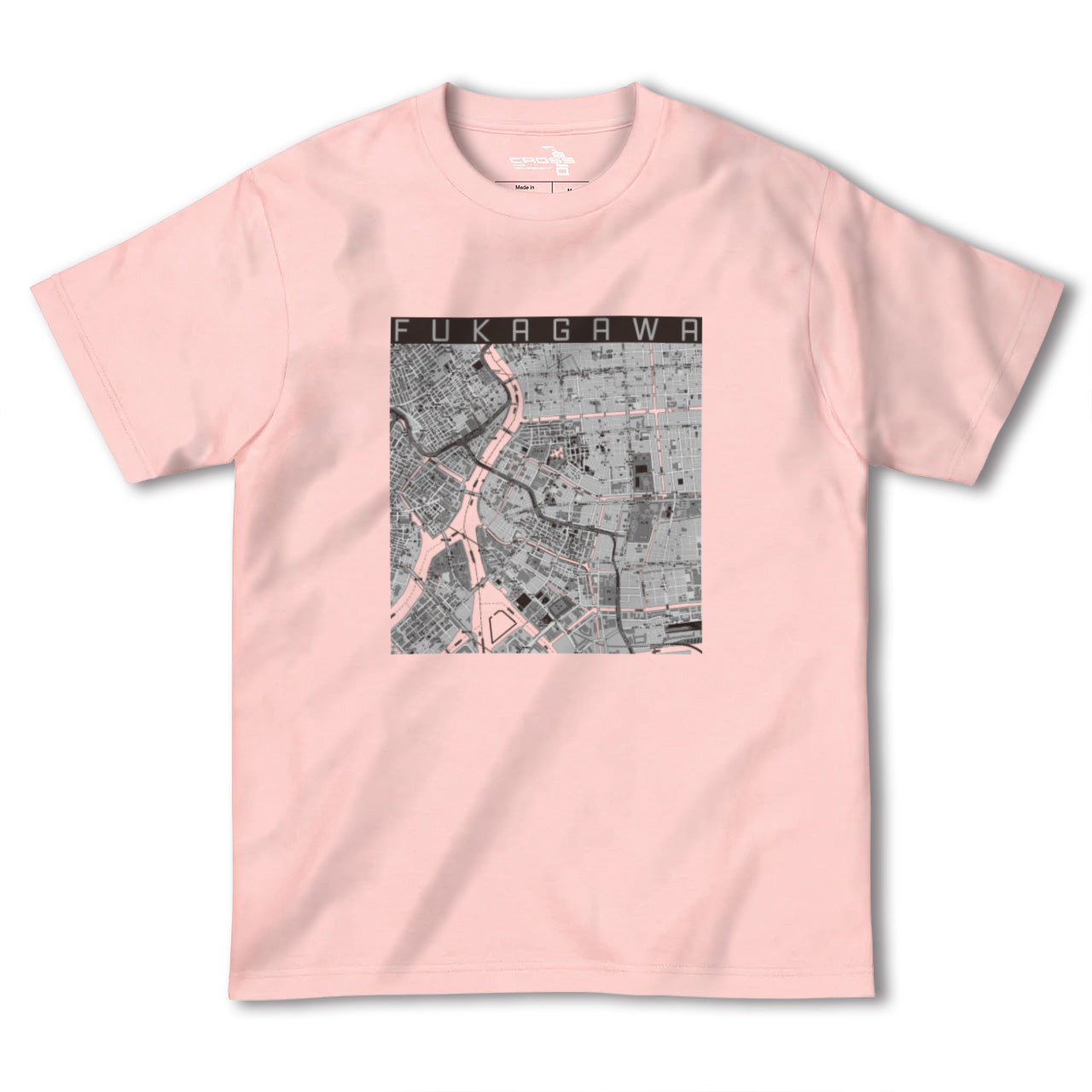 【深川2(東京都)】地図柄ヘビーウェイトTシャツ