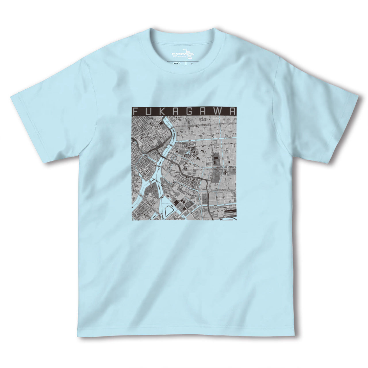 【深川2(東京都)】地図柄ヘビーウェイトTシャツ