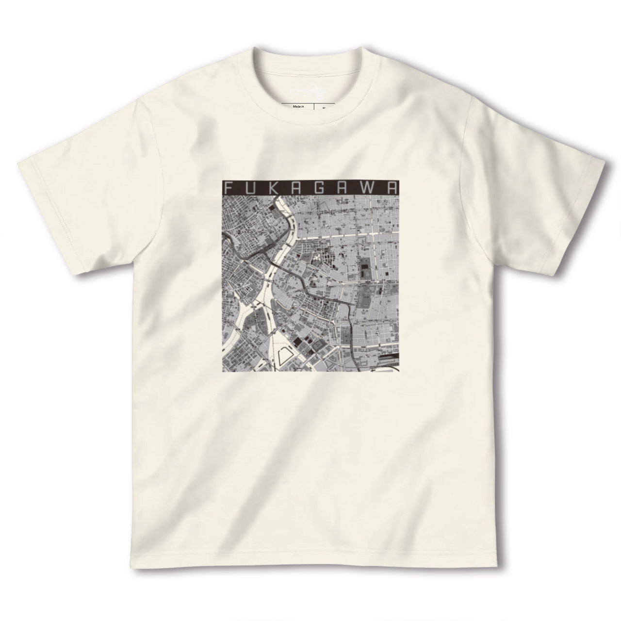 【深川2(東京都)】地図柄ヘビーウェイトTシャツ