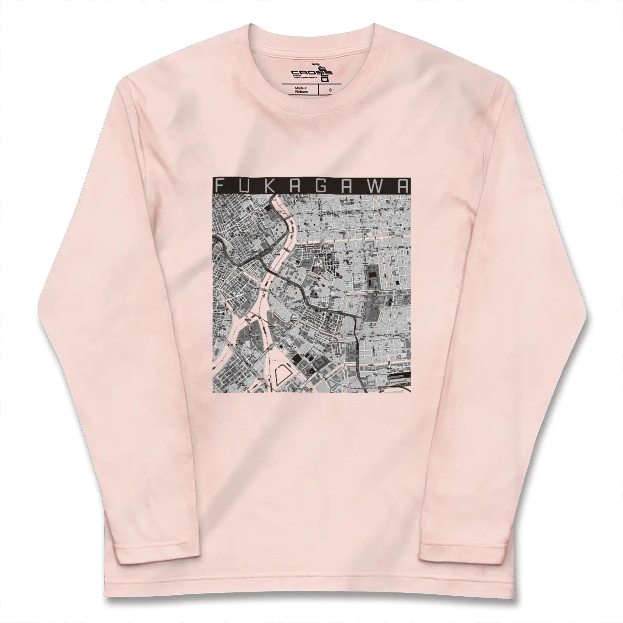 【深川2(東京都)】地図柄ロングスリーブTシャツ