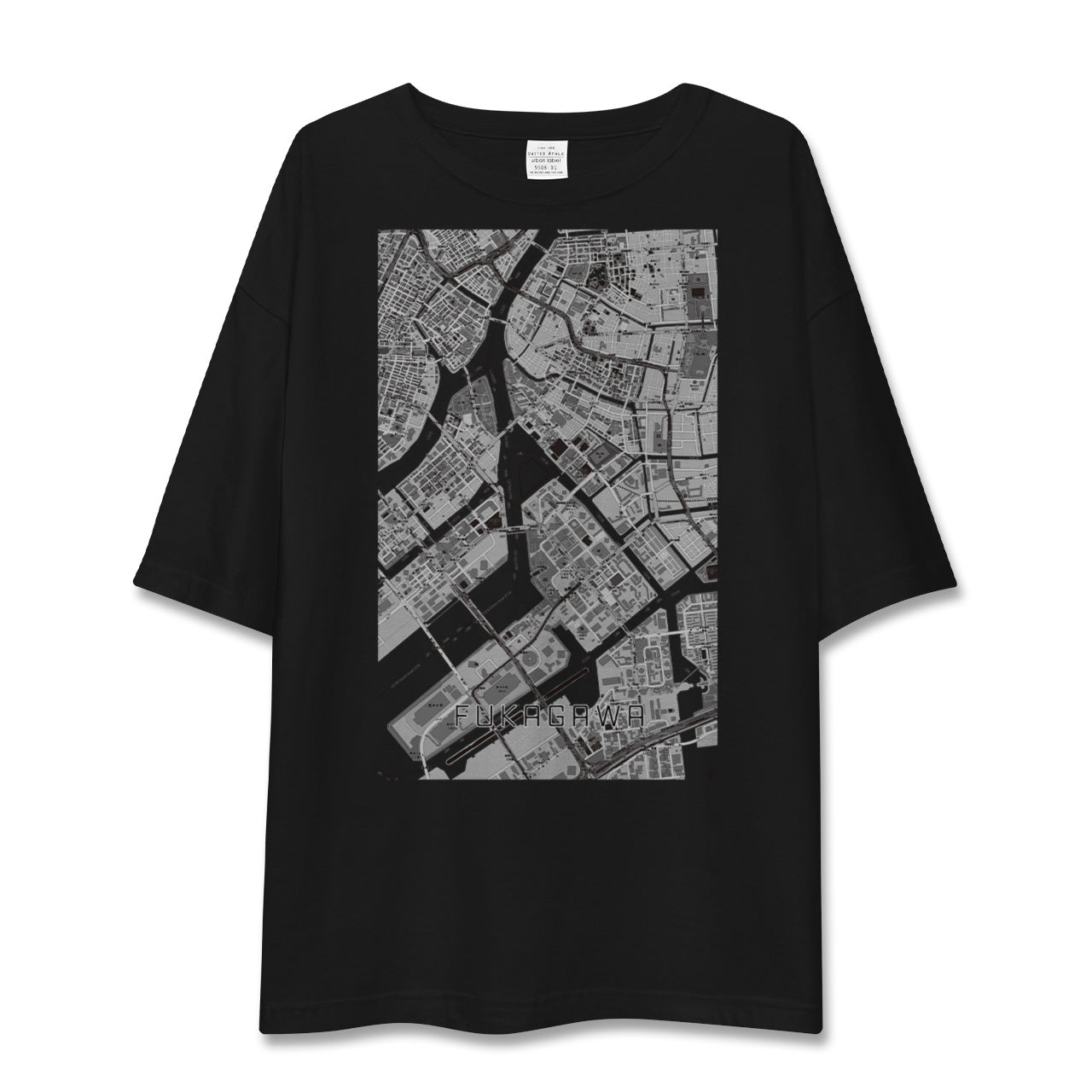 【深川(東京都)】地図柄ビッグシルエットTシャツ
