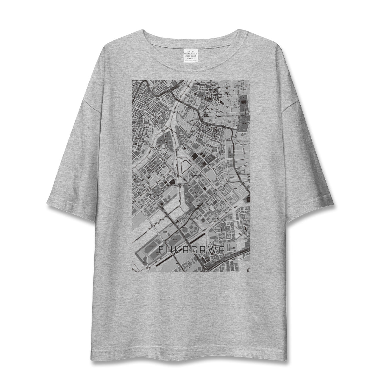 【深川(東京都)】地図柄ビッグシルエットTシャツ