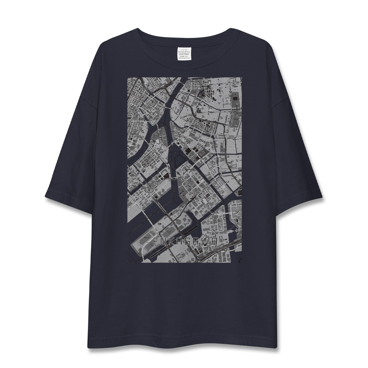 【深川(東京都)】地図柄ビッグシルエットTシャツ