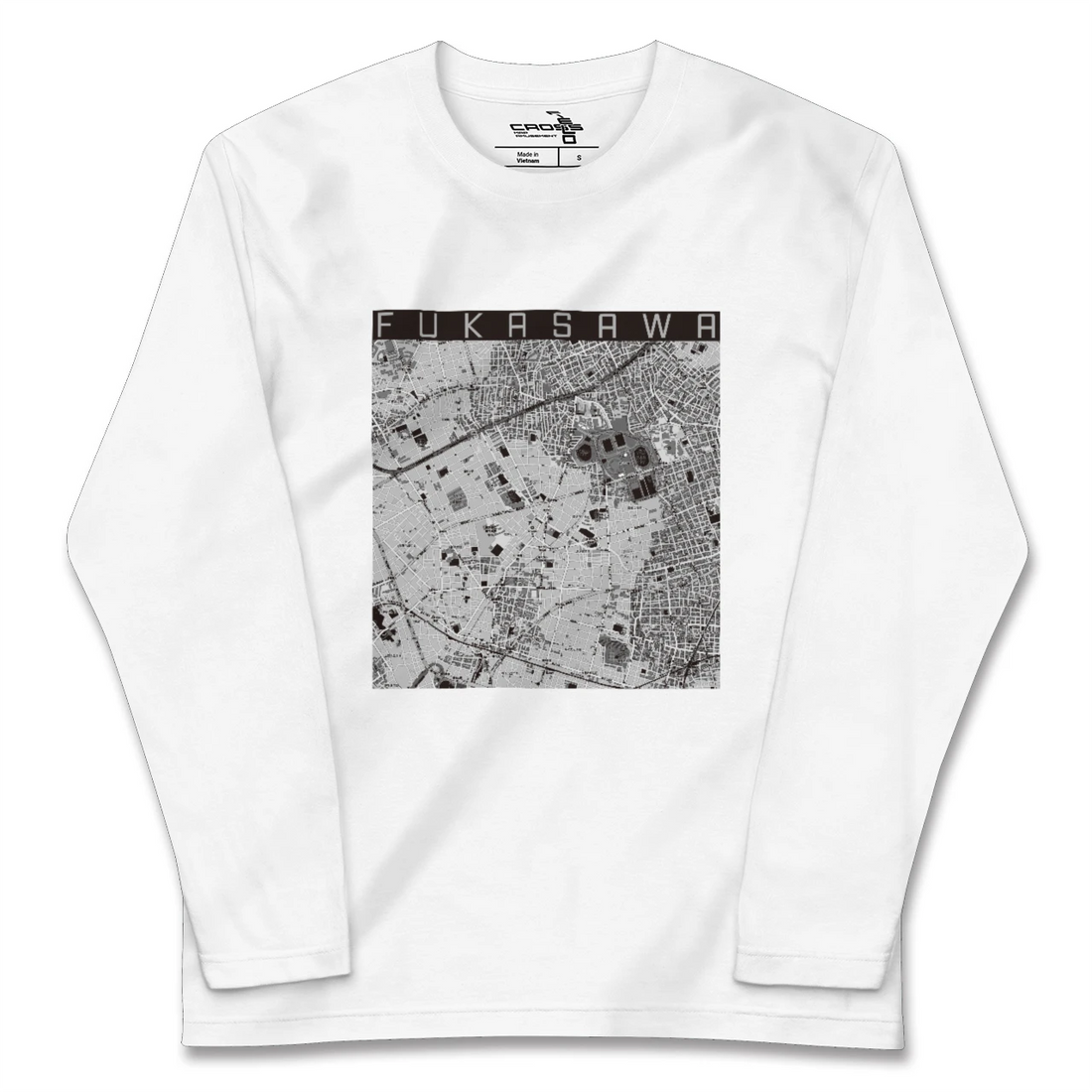 【深沢(東京都)】地図柄ロングスリーブTシャツ