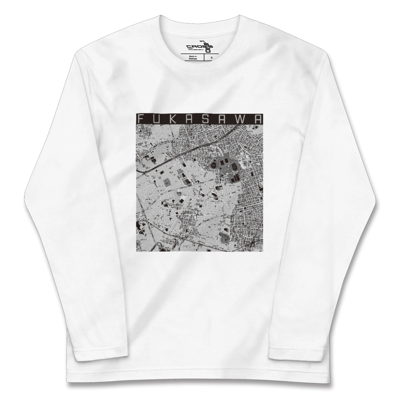 【深沢(東京都)】地図柄ロングスリーブTシャツ