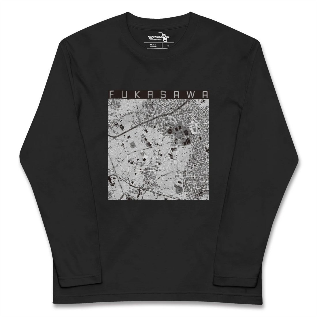 【深沢(東京都)】地図柄ロングスリーブTシャツ