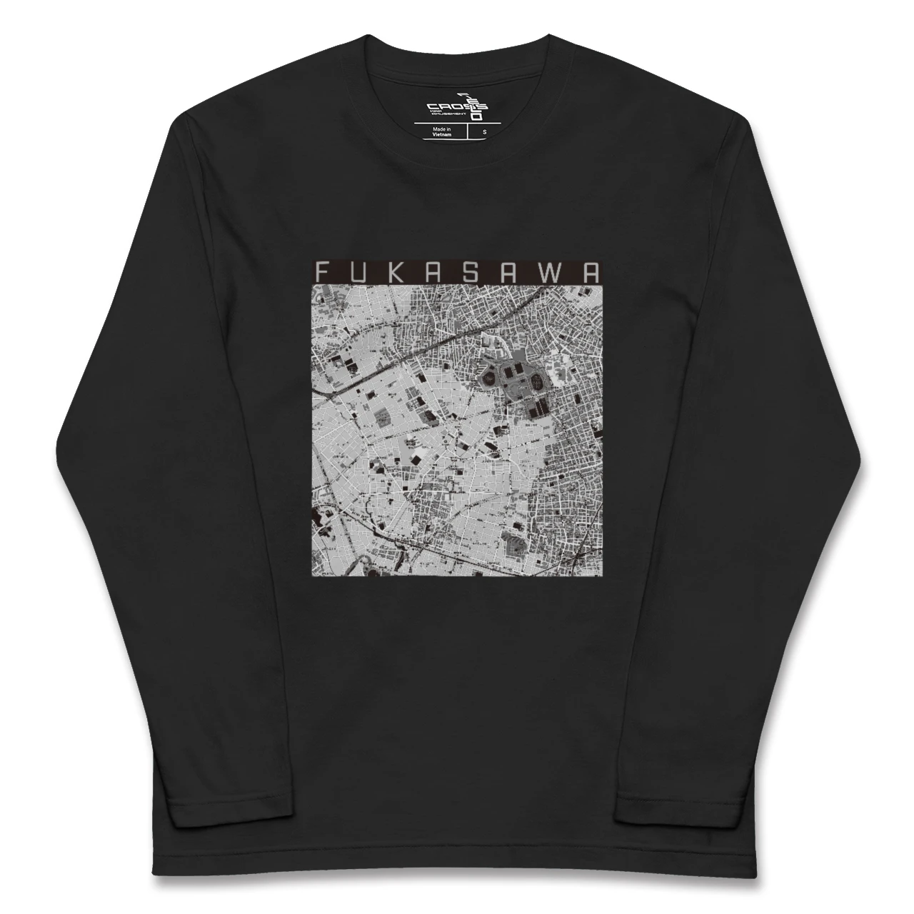 【深沢(東京都)】地図柄ロングスリーブTシャツ