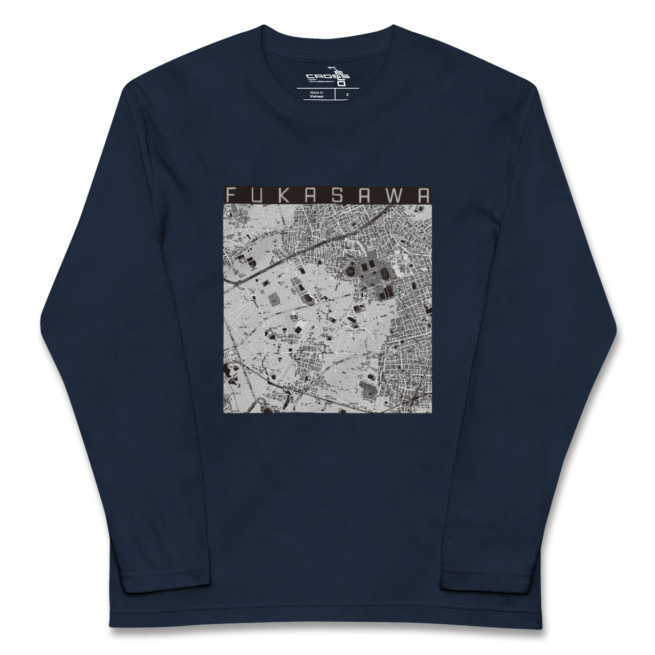 【深沢(東京都)】地図柄ロングスリーブTシャツ