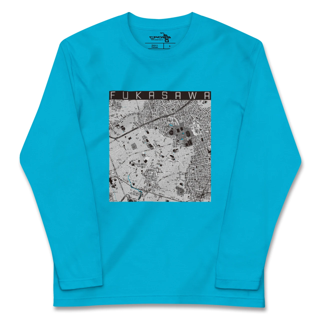【深沢(東京都)】地図柄ロングスリーブTシャツ