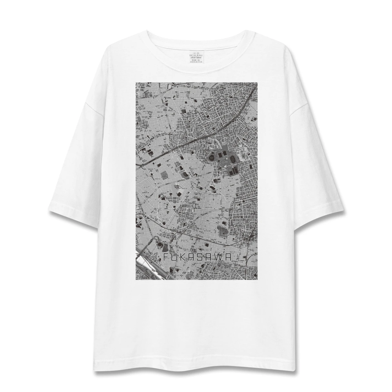 【深沢(東京都)】地図柄ビッグシルエットTシャツ
