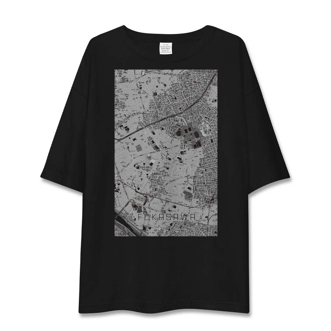 【深沢(東京都)】地図柄ビッグシルエットTシャツ