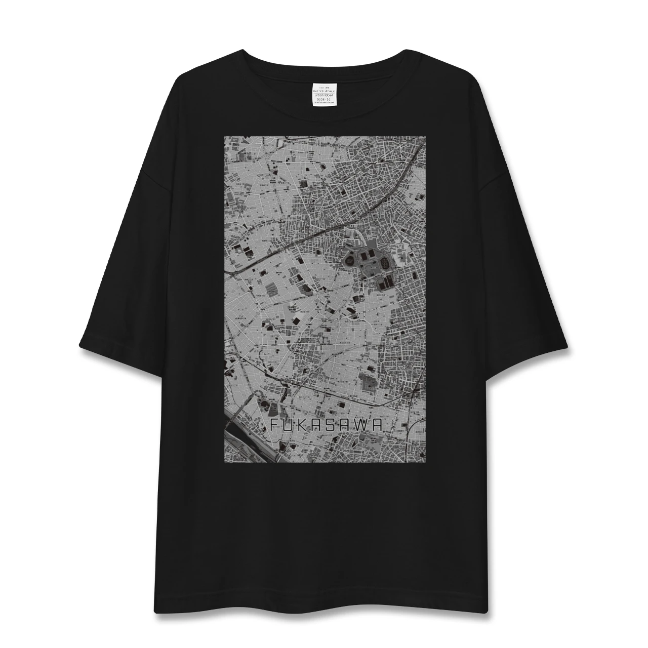 【深沢(東京都)】地図柄ビッグシルエットTシャツ
