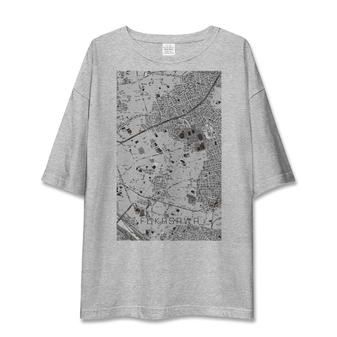 【深沢(東京都)】地図柄ビッグシルエットTシャツ