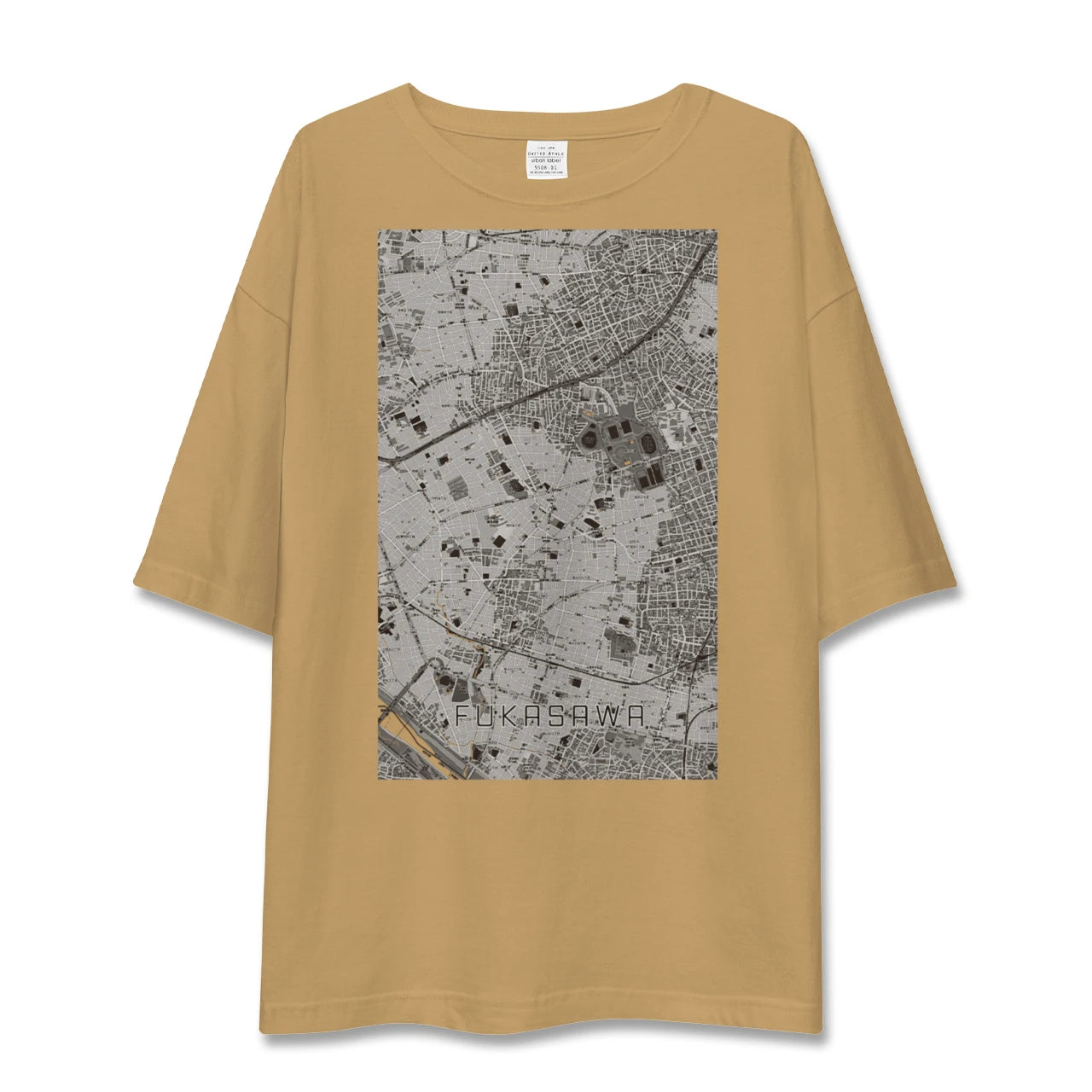 【深沢(東京都)】地図柄ビッグシルエットTシャツ