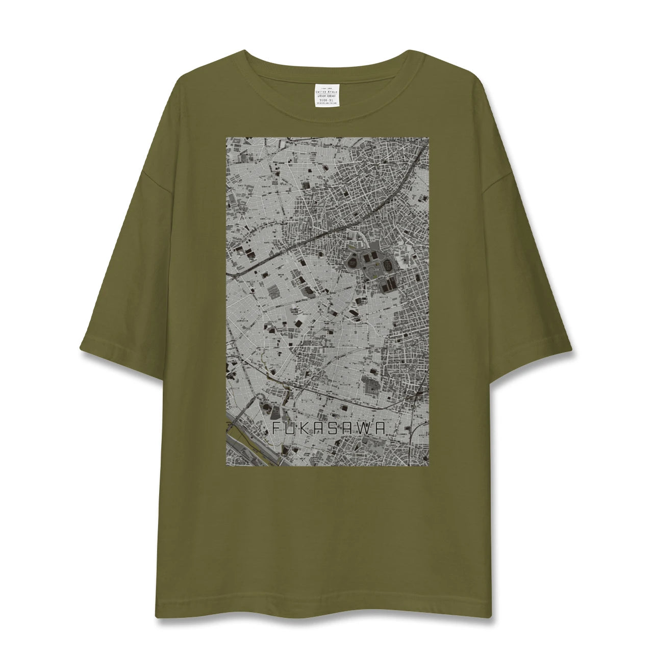 【深沢(東京都)】地図柄ビッグシルエットTシャツ