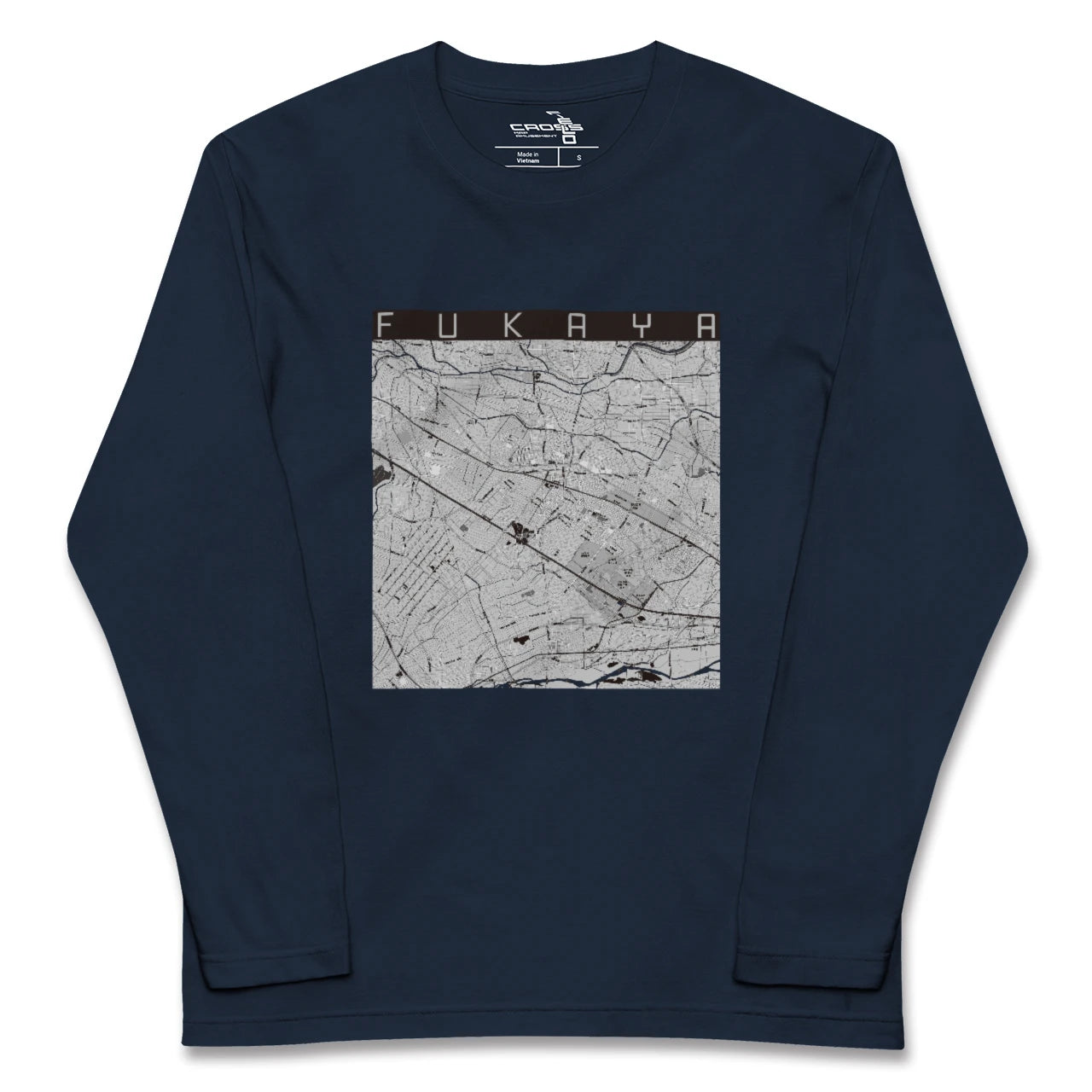 【深谷(埼玉県)】地図柄ロングスリーブTシャツ