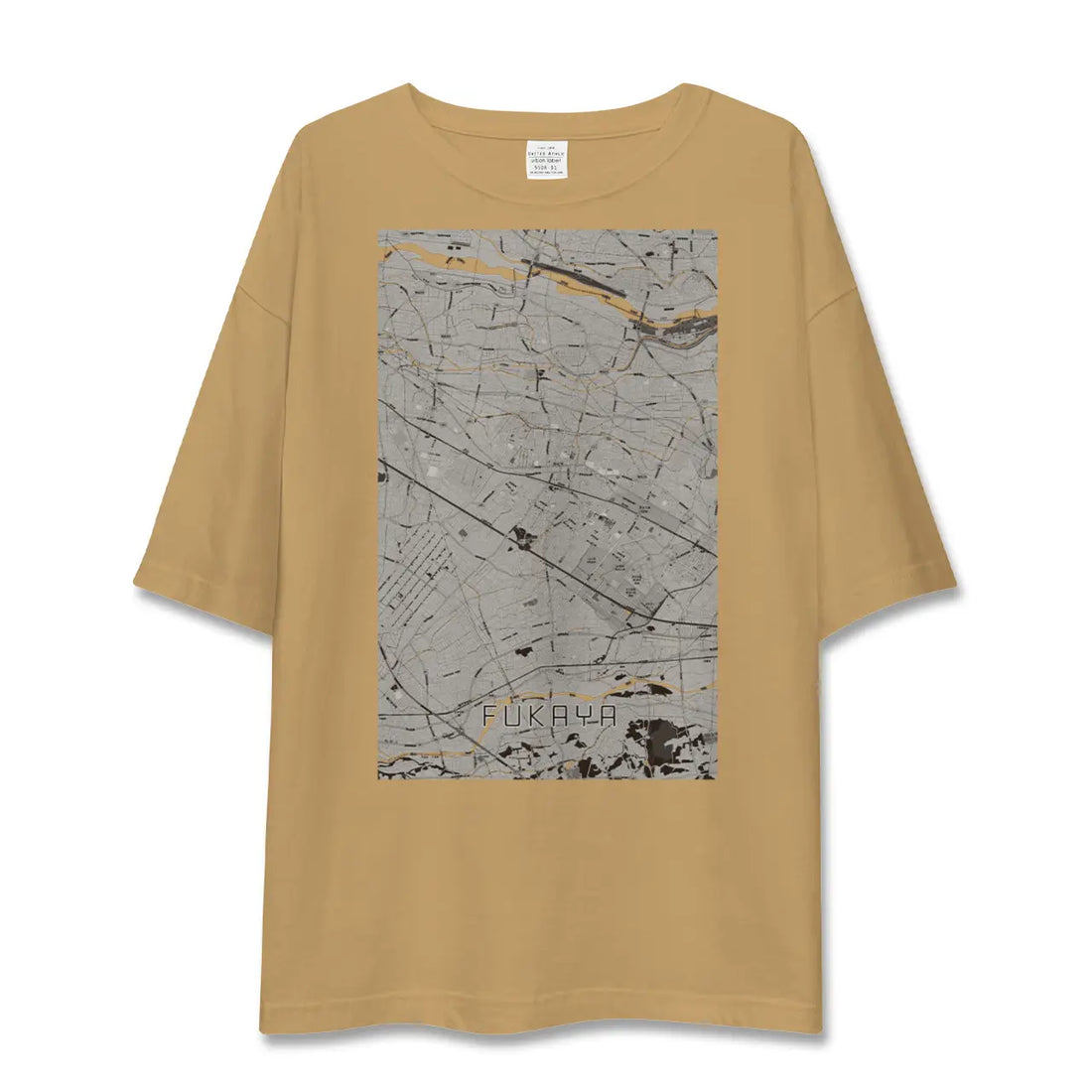 【深谷(埼玉県)】地図柄ビッグシルエットTシャツ