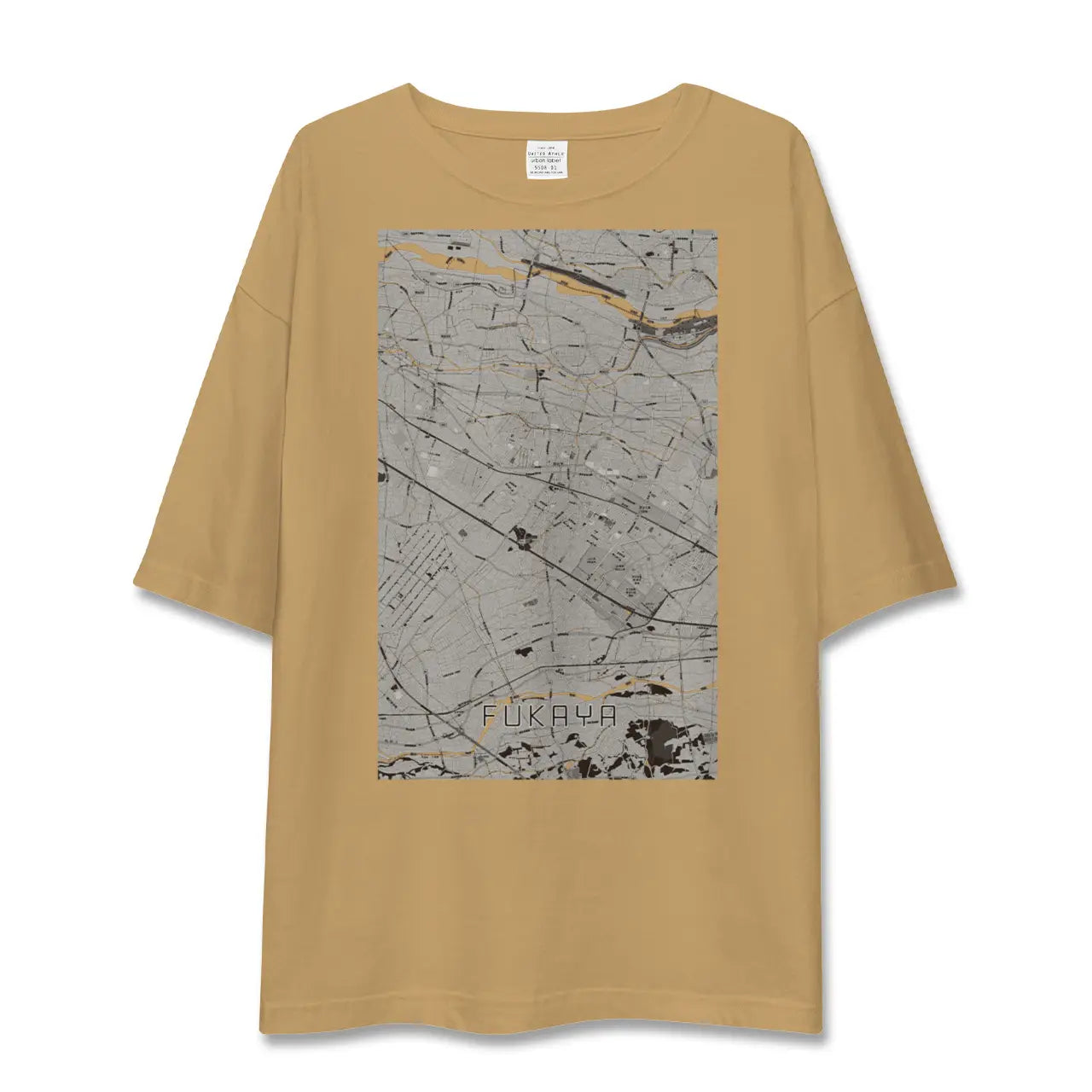 【深谷(埼玉県)】地図柄ビッグシルエットTシャツ