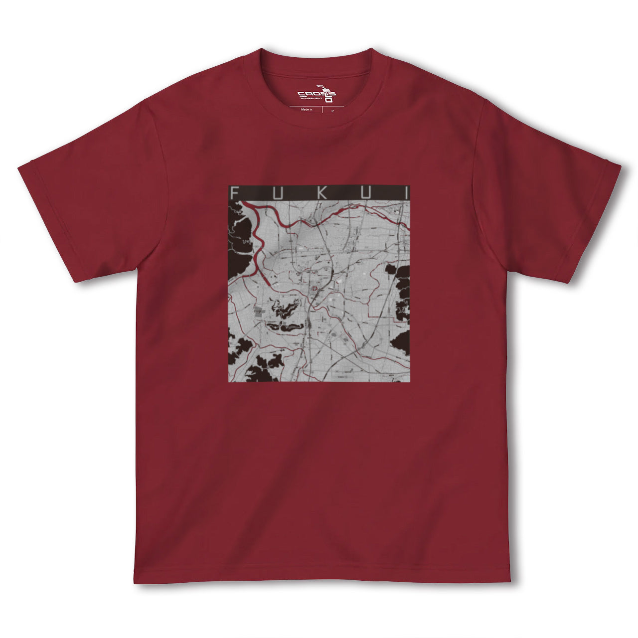 【福井(福井県)】地図柄ヘビーウェイトTシャツ
