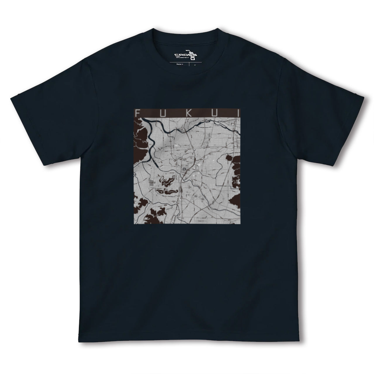 【福井(福井県)】地図柄ヘビーウェイトTシャツ
