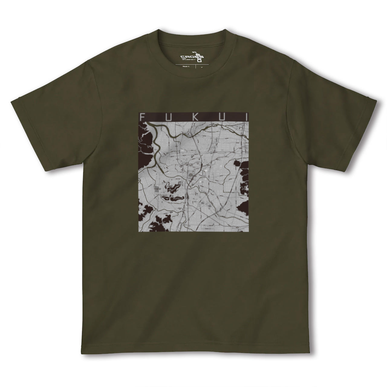 【福井(福井県)】地図柄ヘビーウェイトTシャツ
