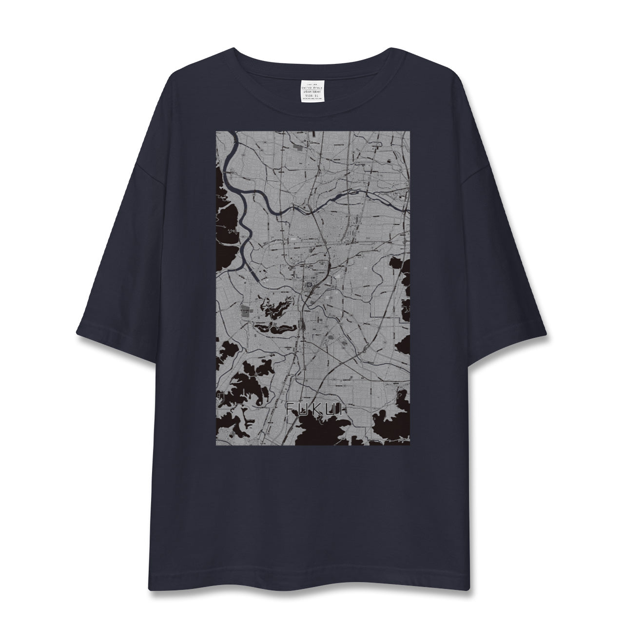 【福井(福井県)】地図柄ビッグシルエットTシャツ