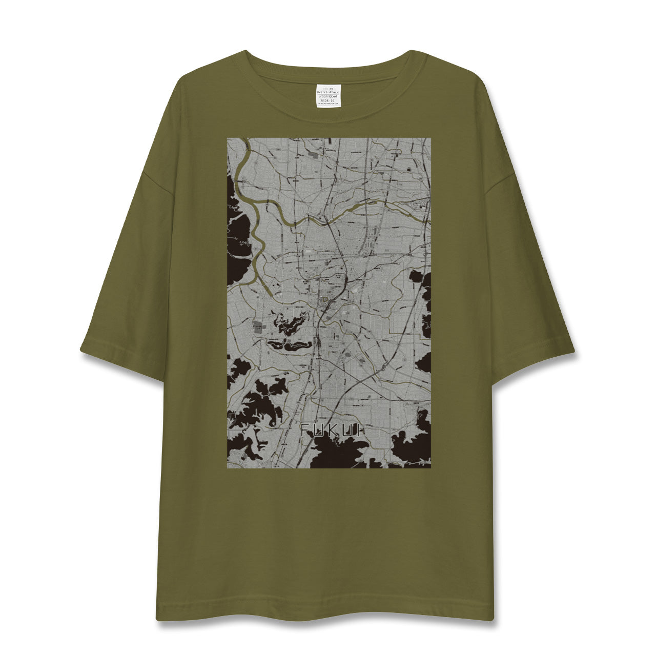 【福井(福井県)】地図柄ビッグシルエットTシャツ