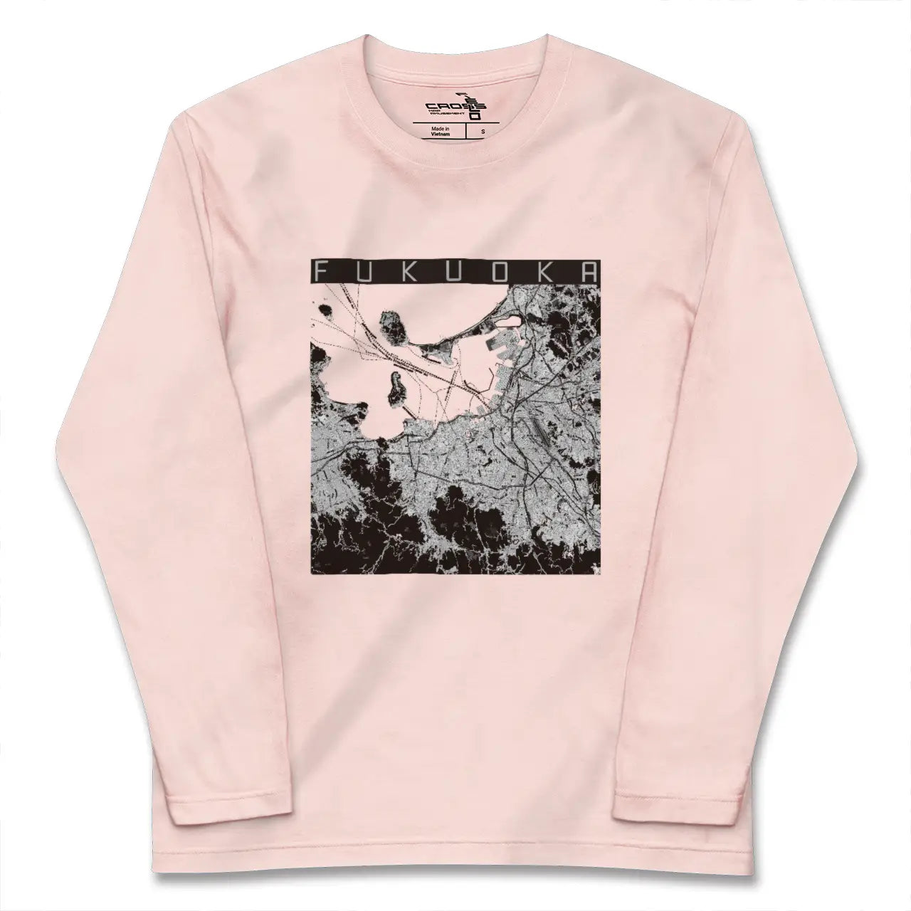 【福岡(福岡県)】地図柄ロングスリーブTシャツ