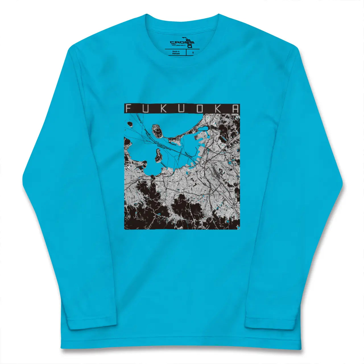 【福岡(福岡県)】地図柄ロングスリーブTシャツ