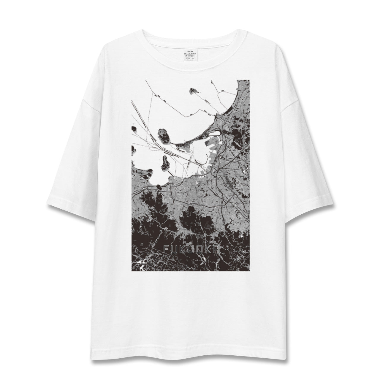 【福岡(福岡県)】地図柄ビッグシルエットTシャツ