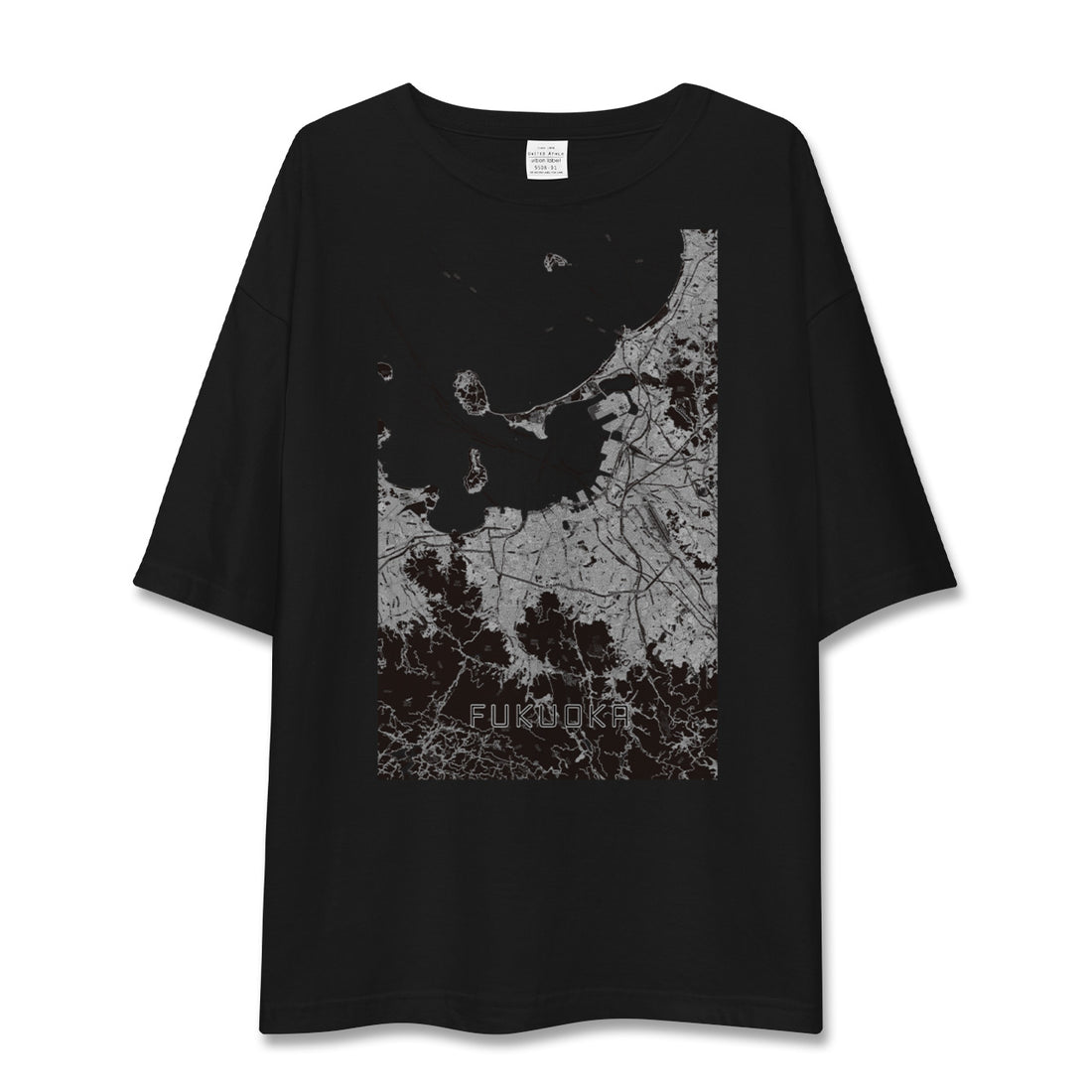 【福岡(福岡県)】地図柄ビッグシルエットTシャツ