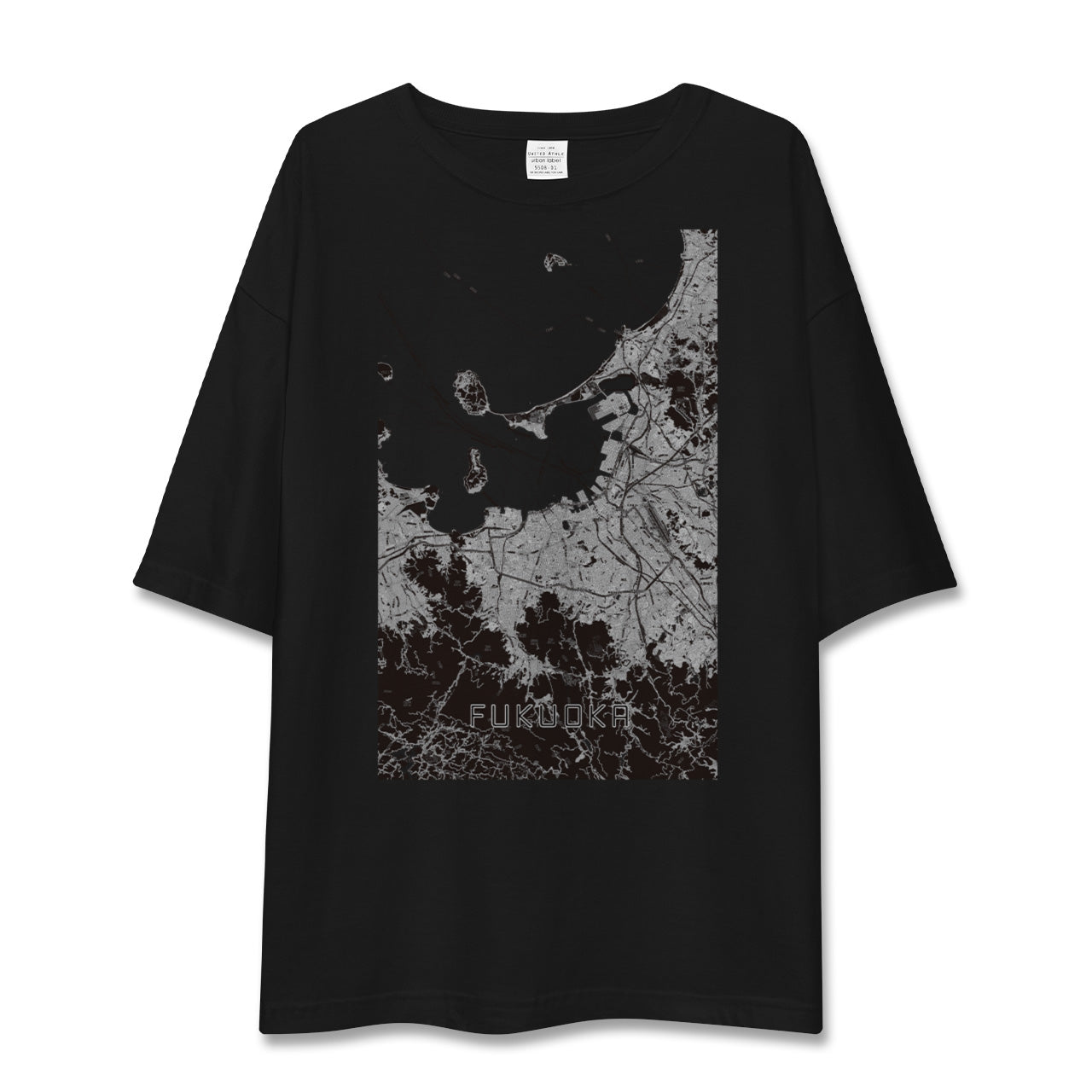 【福岡(福岡県)】地図柄ビッグシルエットTシャツ