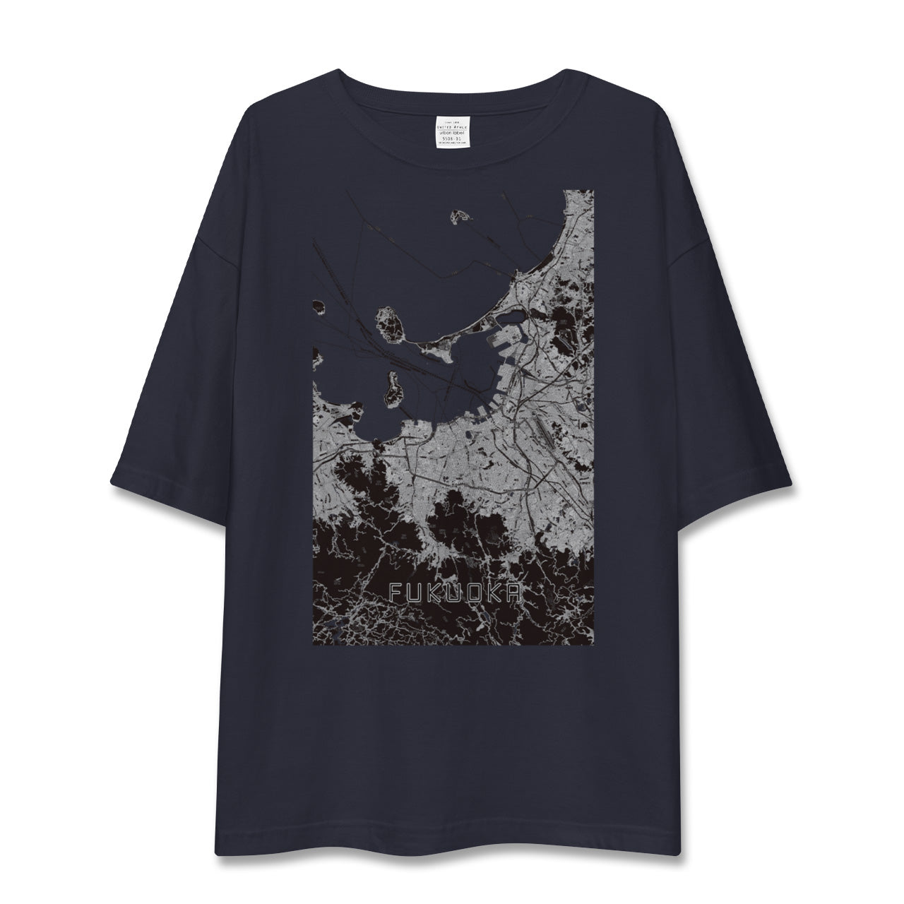【福岡(福岡県)】地図柄ビッグシルエットTシャツ