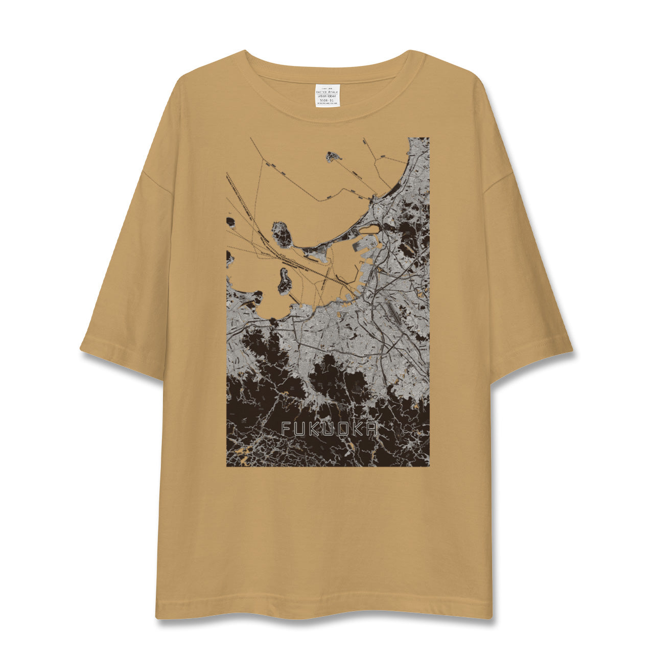 【福岡(福岡県)】地図柄ビッグシルエットTシャツ