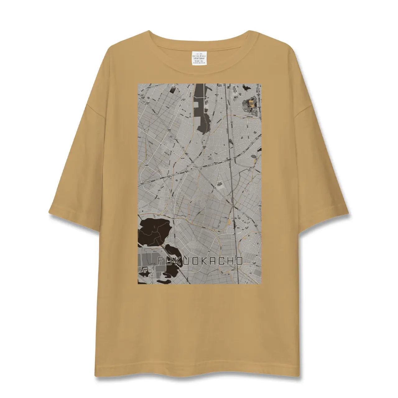 【福岡町(愛知県)】地図柄ビッグシルエットTシャツ
